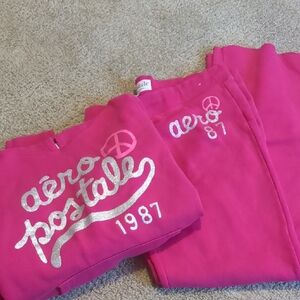 Aeropostale Pink Sweater with Silver Accents